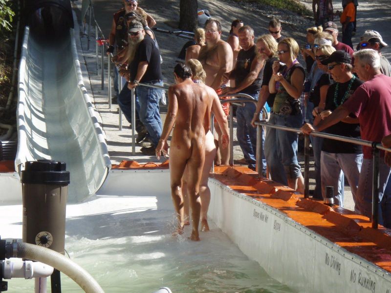 Naked waterslide images