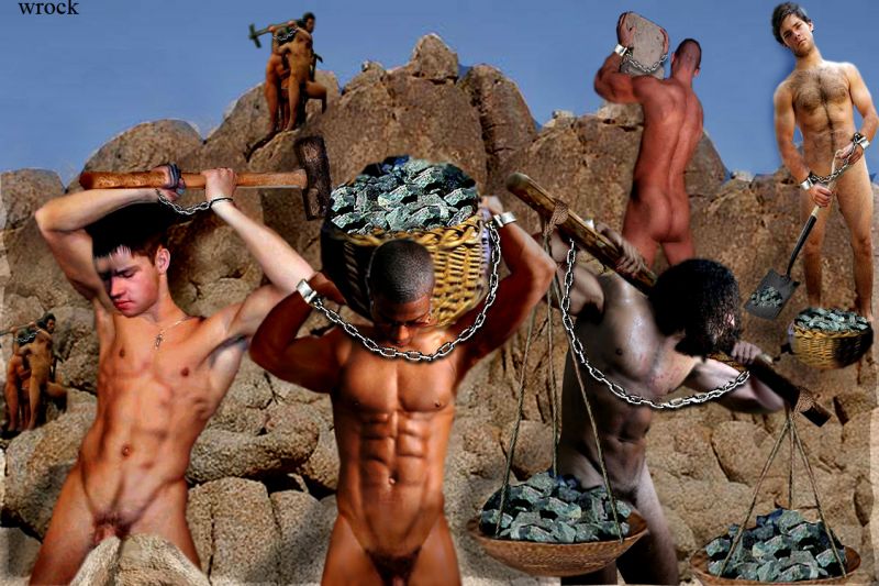 Nude male slaves