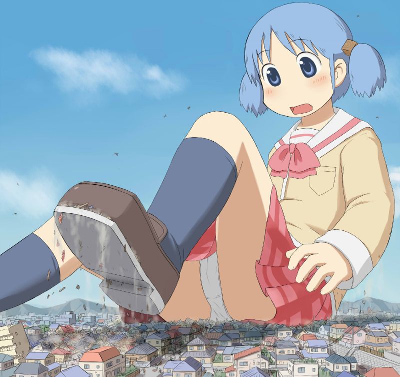 Anime Giantess Schoolgirl Upskirt