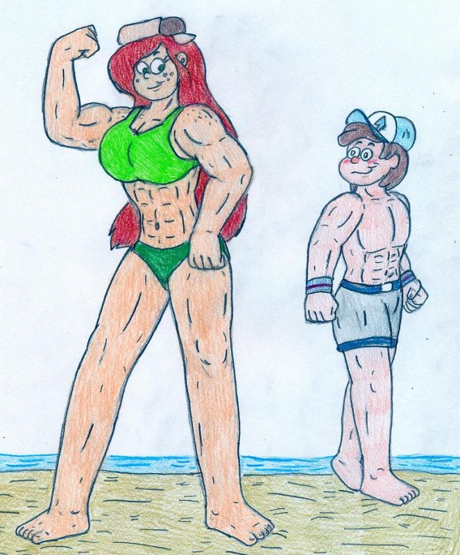 Gravity Falls Female Muscle Growth
