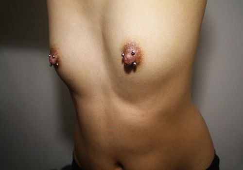 pierced nipples through shirt