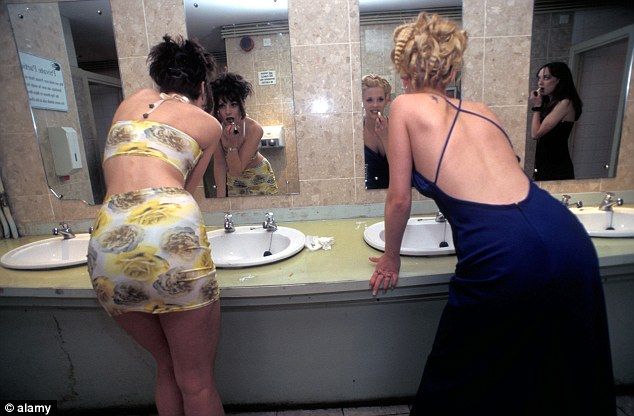 women using bathroom