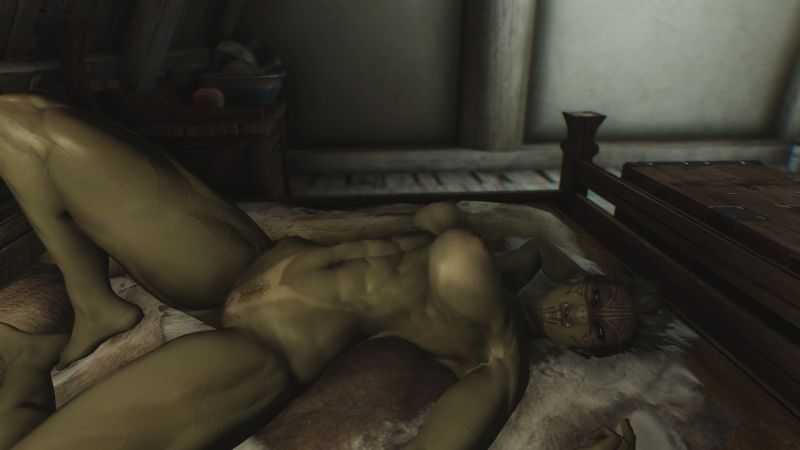 naked male half orc