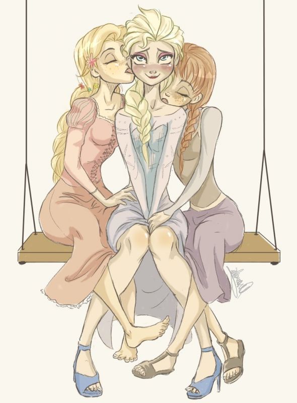 Anna Elsa And Rapunzel Lesbian Naked Images