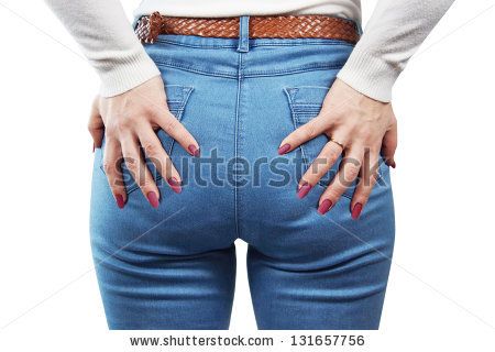 women jeans rear end