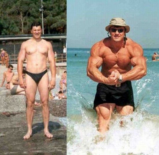 the rock steroids before and after