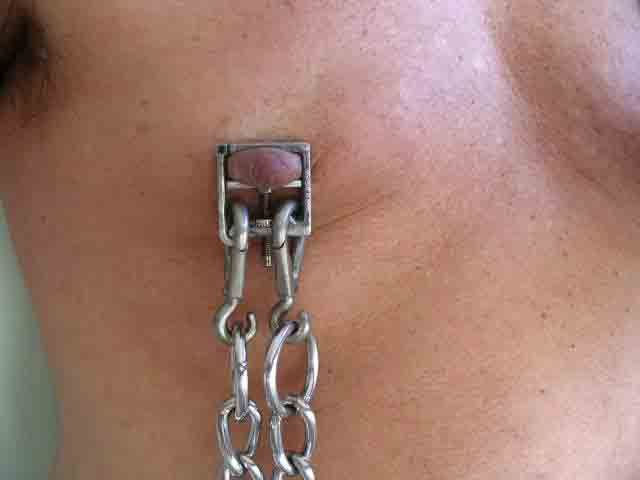 my wife in nipple clamps