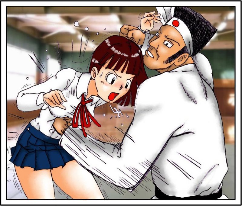 anime girl belly punch