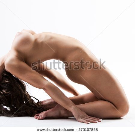 woman bending forward