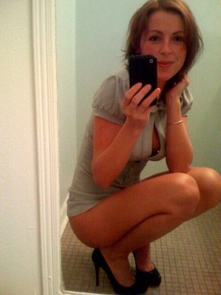 brunette milf stockings selfie