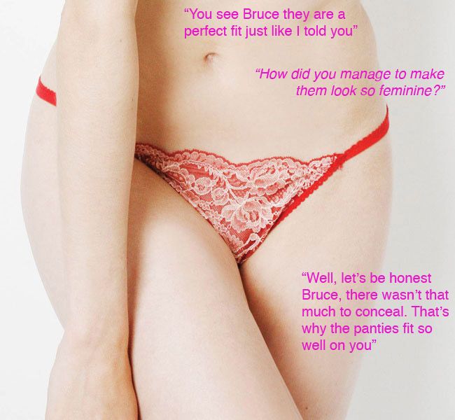 femdom forced feminization panties caption
