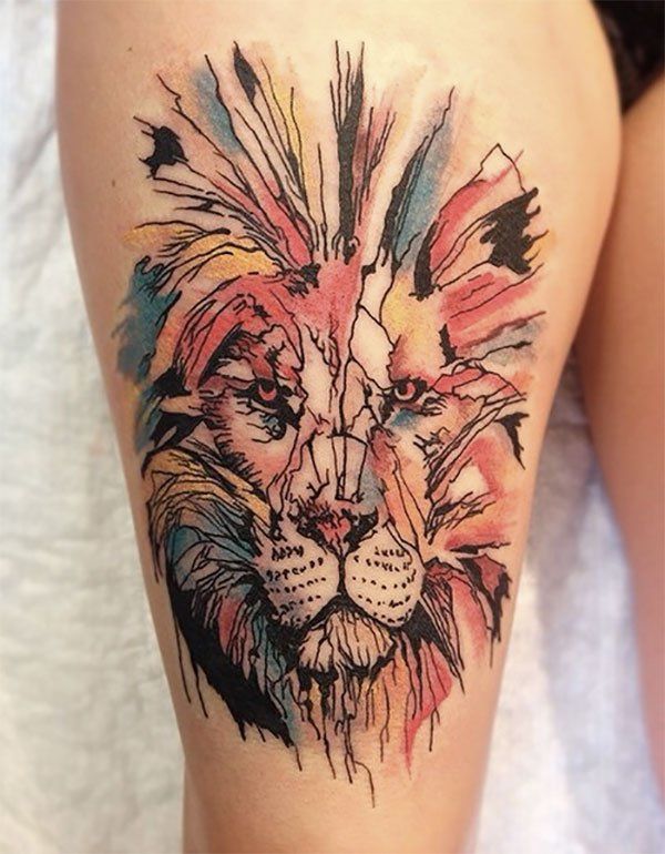 leo lion tattoos for women