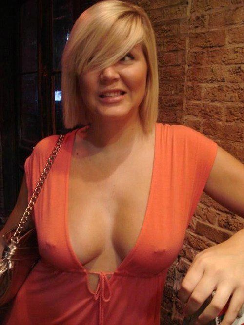 women with hard nipples in public