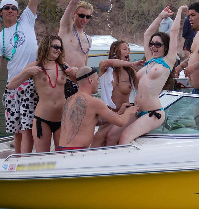 naked party coeds on boat