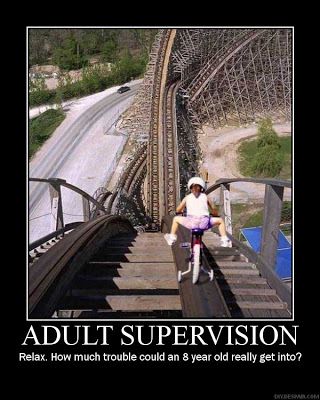 adult supervision required sign