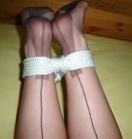 tied up seamed stockings fetish