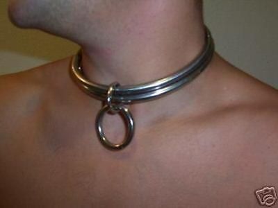 permanent locking steel slave collar