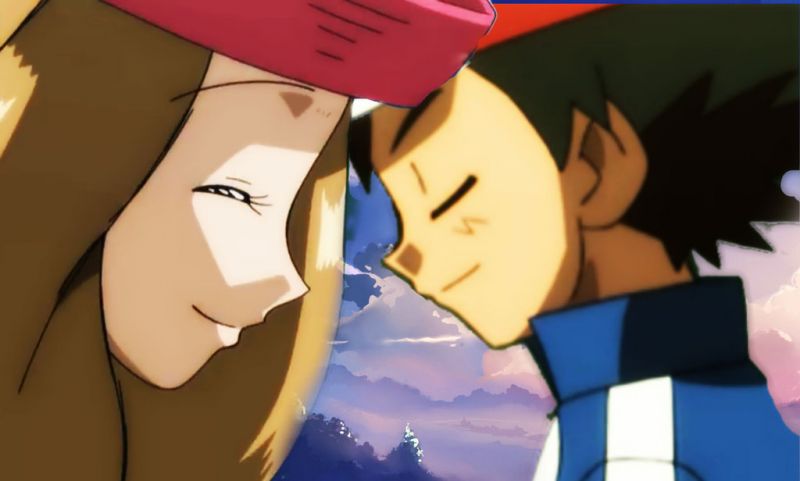 pokemon ash and serena holding hands