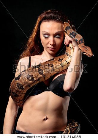 giant snakes and beautiful women