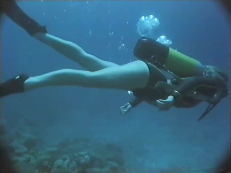 sexy girl in dress underwater