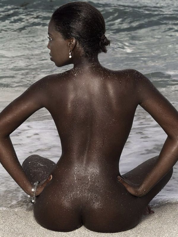 very dark skin women nude