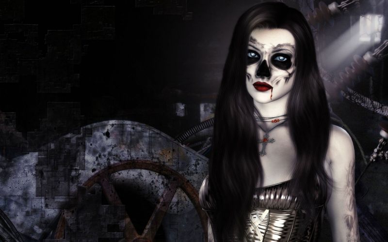 evil gothic satanic women