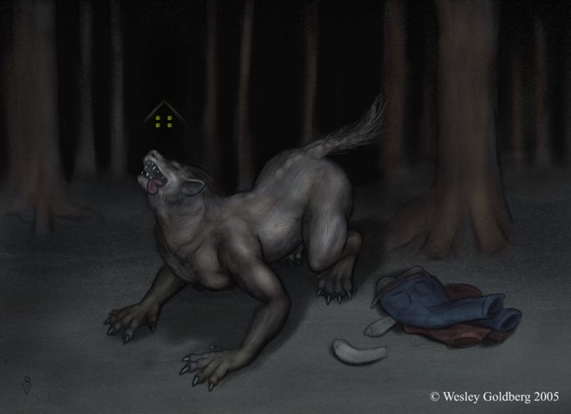 Animated Naked Girls Turning Into Werewolf