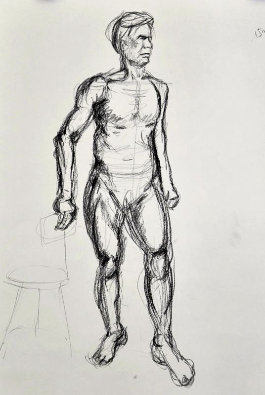 gay male figure drawing model