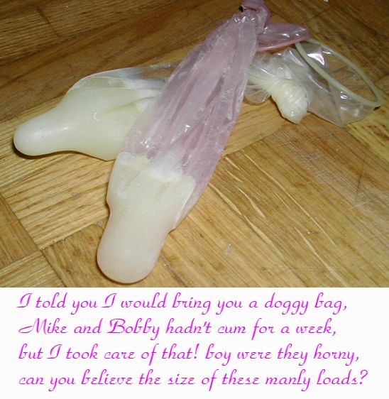 Filled Condom Caption image