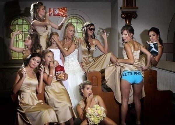 girls flashing at a wedding