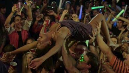 nude girl crowd surfing naked