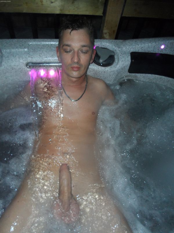 mature topless hot tub