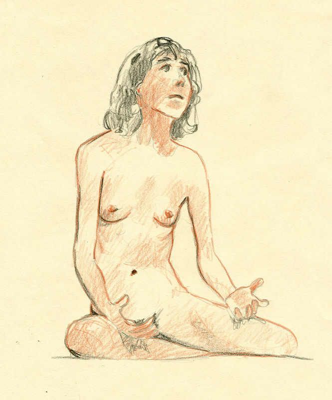 life drawing female nude model