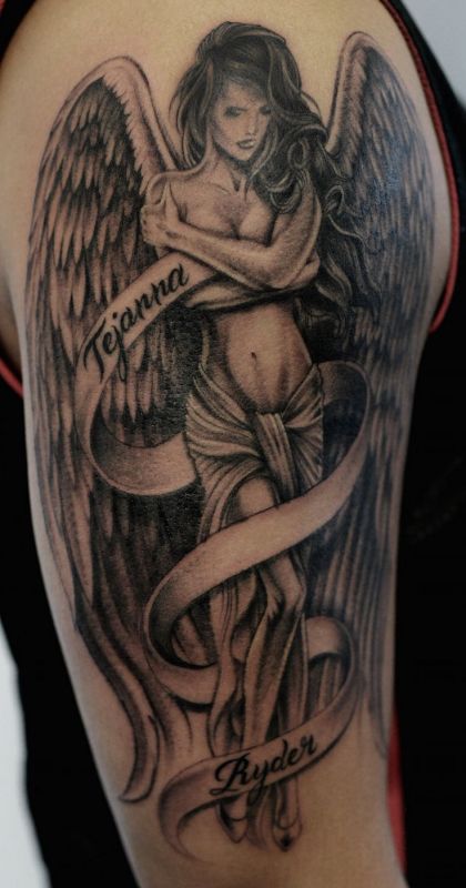 black and grey half sleeve tattoos for men