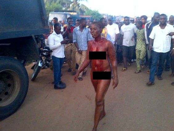 woman stripped at college riot