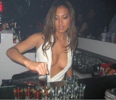 sexy topless bartenders