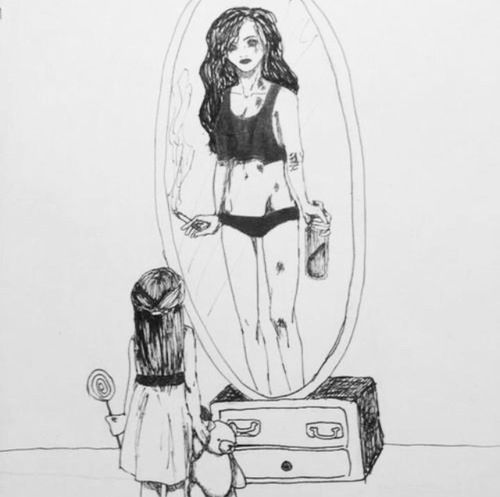 hipster girl drawings tumblr