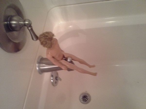 accidental nude reflection bath