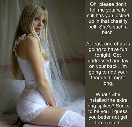 female chastity captions