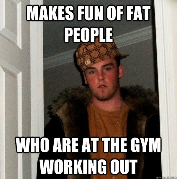 chubby people working out