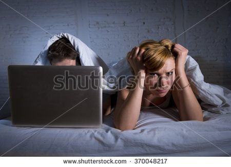 unsatisfied woman in bed
