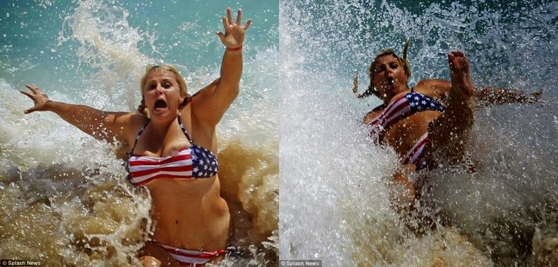 water slide bikini tops falling off uncensored