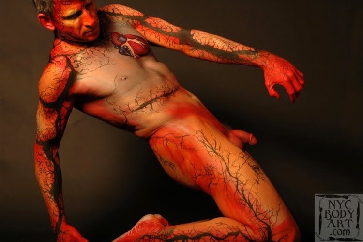 body painting male genitals