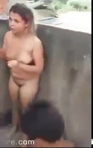 man stripped naked by women