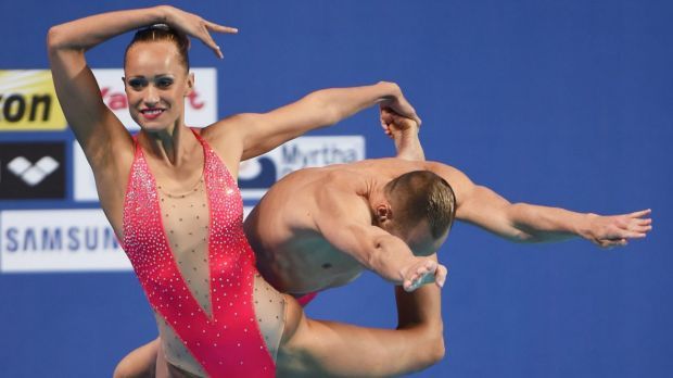 synchronized swimming wedgies
