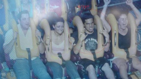 boob pops out on roller coaster
