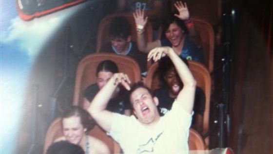 titties falling out on a roller coaster