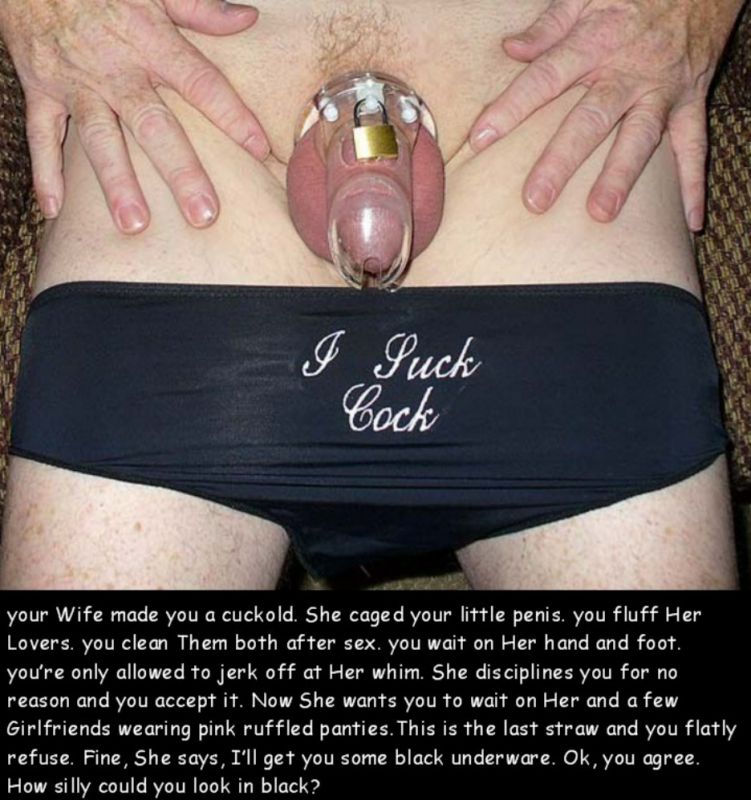wife makes husband wear lingerie porn captions