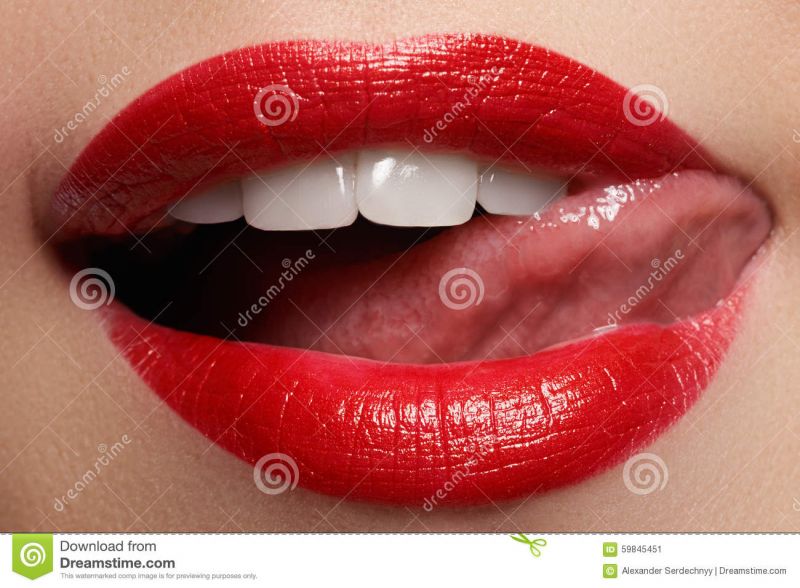 sexy red glitter lipstick lips