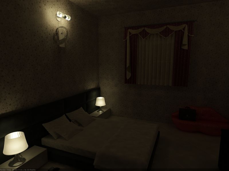 vintage bedrooms at night